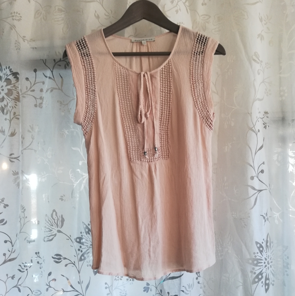 Beautiful Pink Tank w/ String Tie